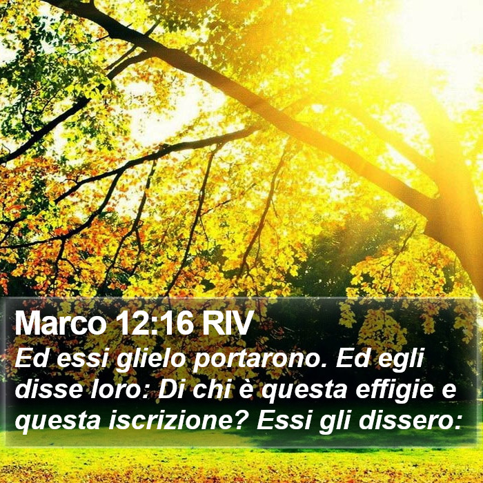 Marco 12:16 RIV Bible Study