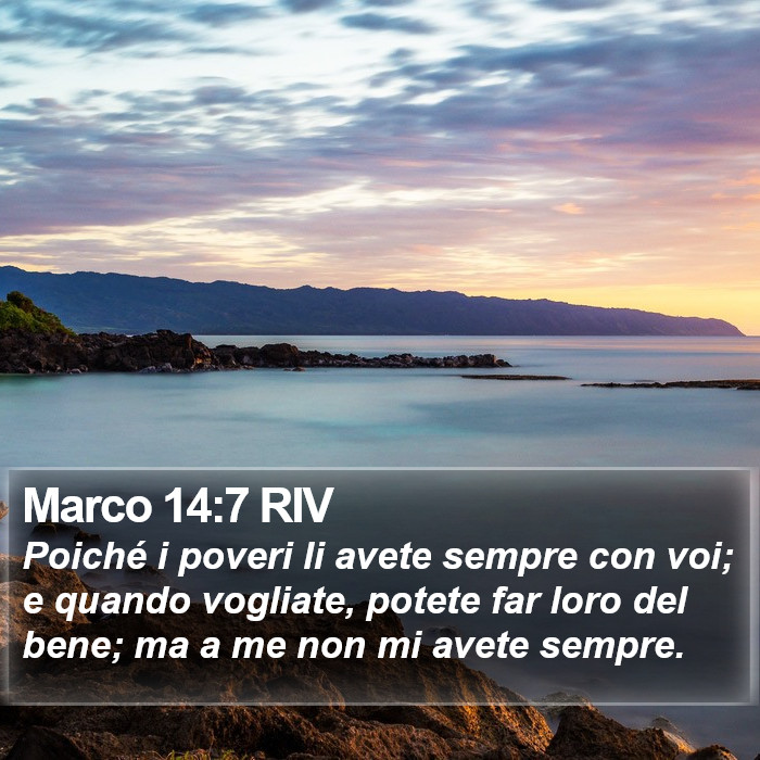 Marco 14:7 RIV Bible Study