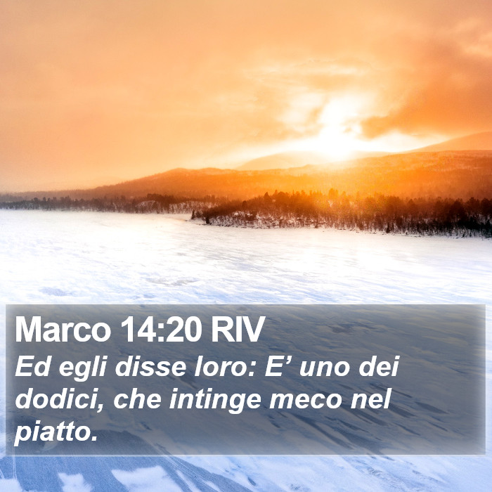 Marco 14:20 RIV Bible Study