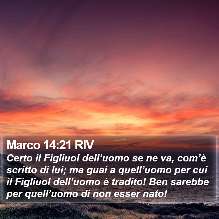 Marco 14:21 RIV Bible Study