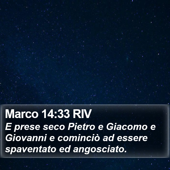 Marco 14:33 RIV Bible Study