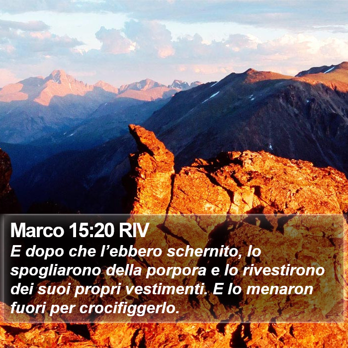 Marco 15:20 RIV Bible Study