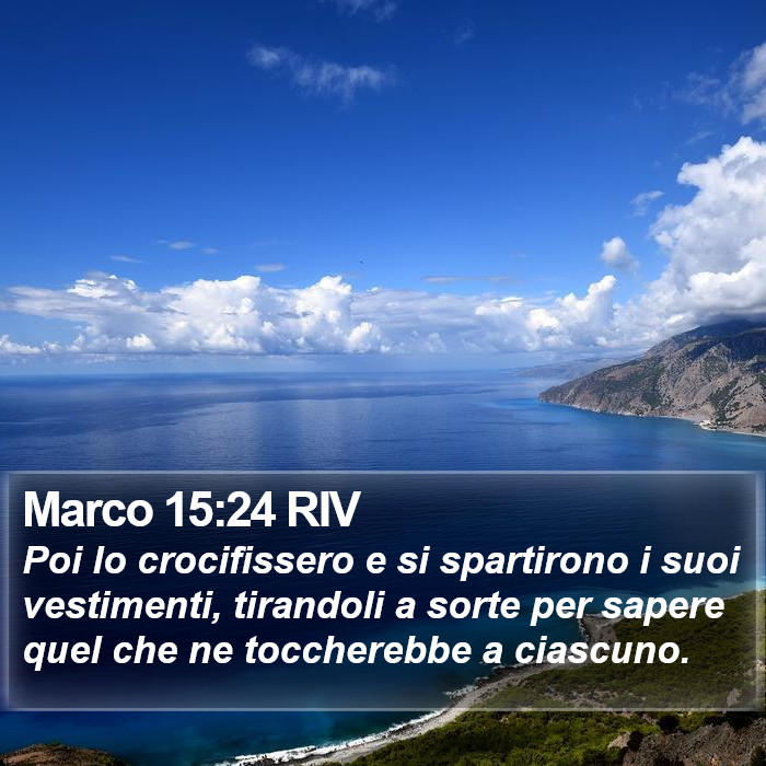 Marco 15:24 RIV Bible Study