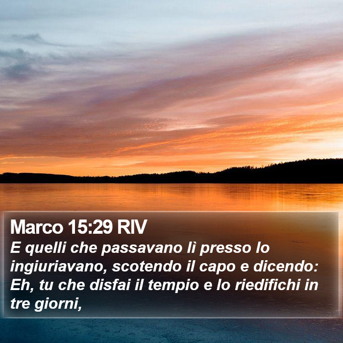 Marco 15:29 RIV Bible Study