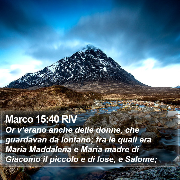 Marco 15:40 RIV Bible Study