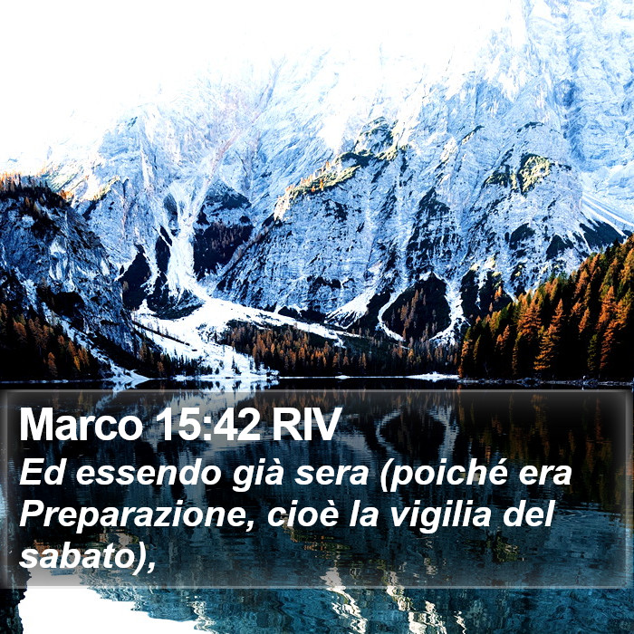 Marco 15:42 RIV Bible Study