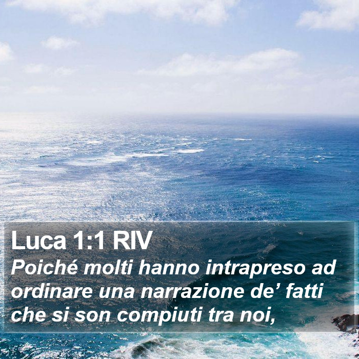 Luca 1:1 RIV Bible Study