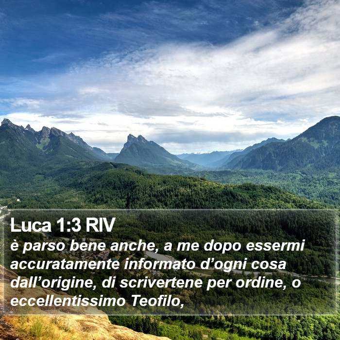 Luca 1:3 RIV Bible Study