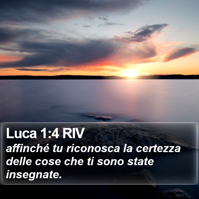 Luca 1:4 RIV Bible Study