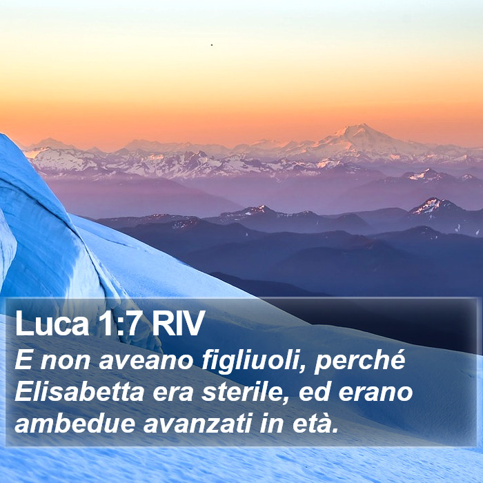 Luca 1:7 RIV Bible Study