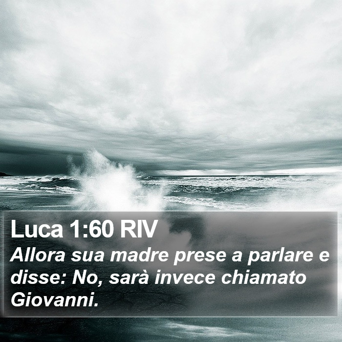 Luca 1:60 RIV Bible Study