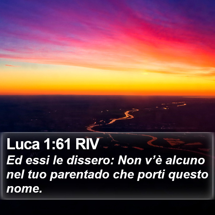 Luca 1:61 RIV Bible Study