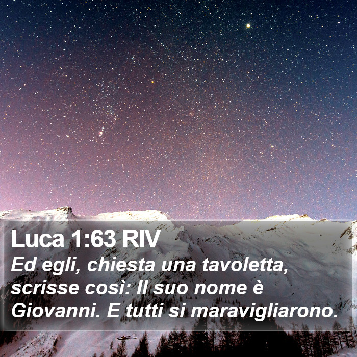 Luca 1:63 RIV Bible Study