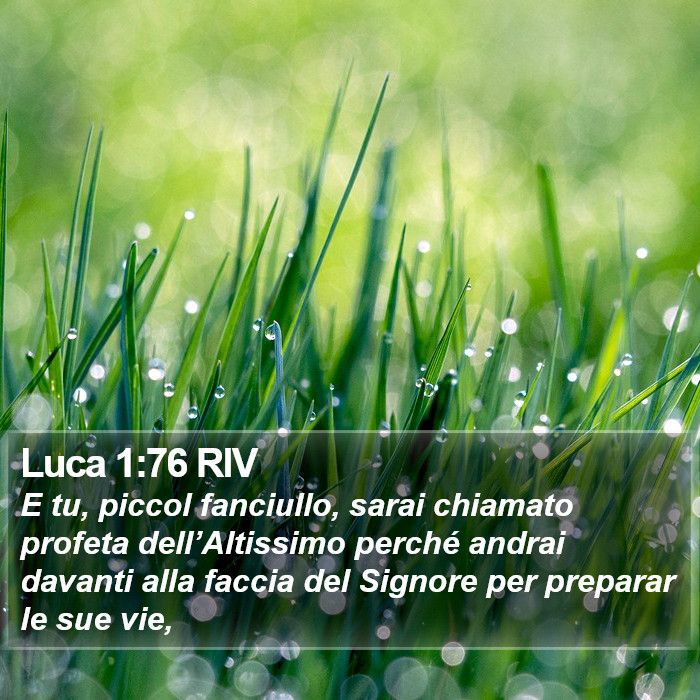 Luca 1:76 RIV Bible Study