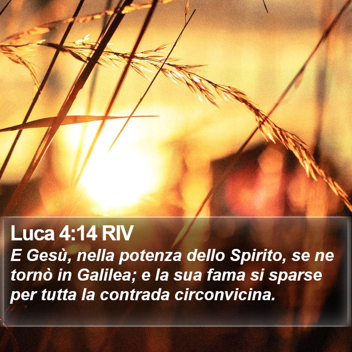 Luca 4:14 RIV Bible Study