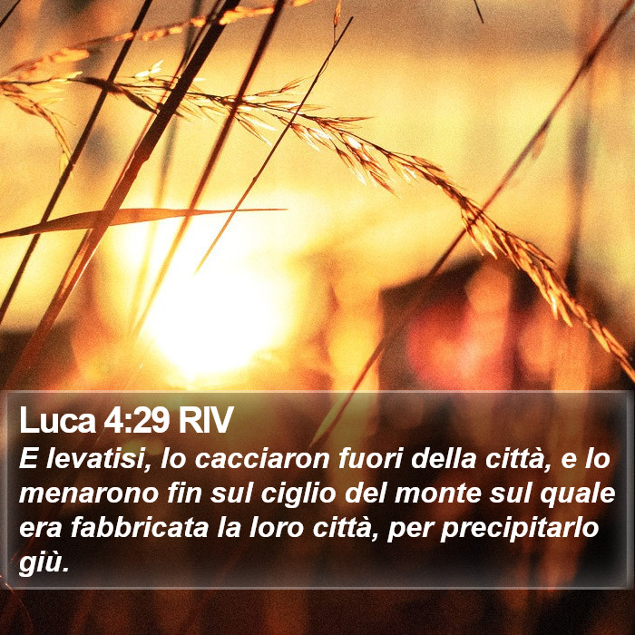 Luca 4:29 RIV Bible Study