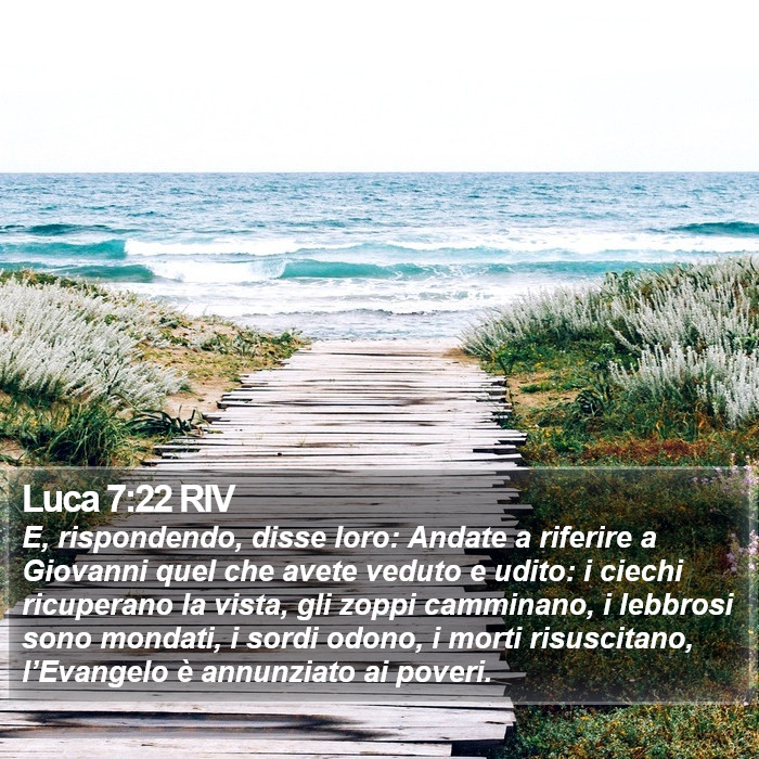 Luca 7:22 RIV Bible Study