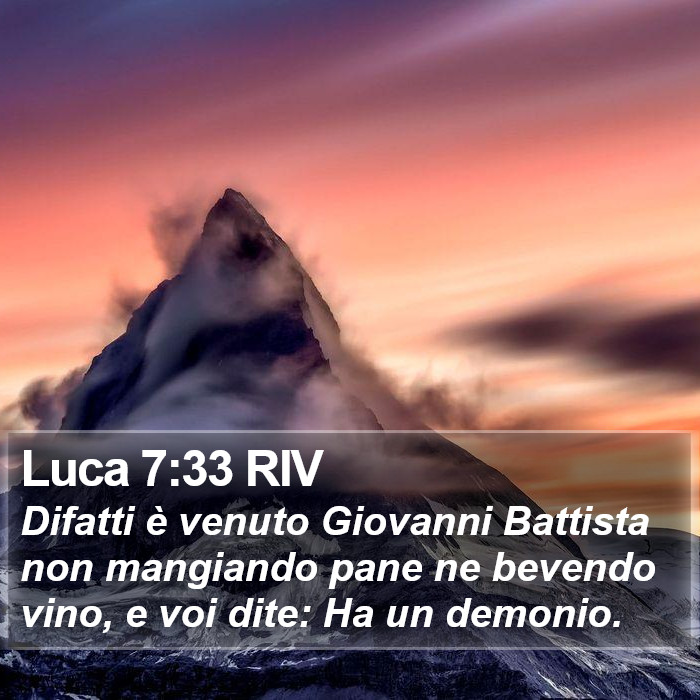 Luca 7:33 RIV Bible Study