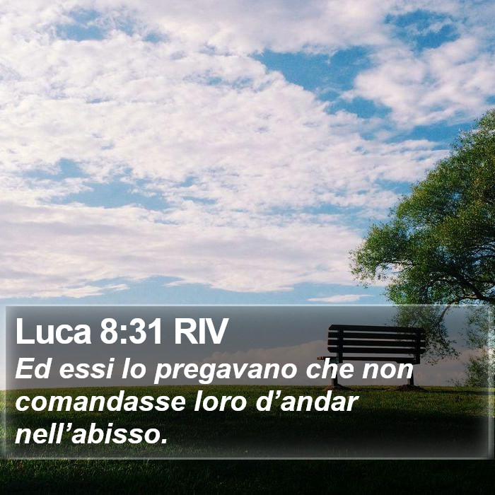 Luca 8:31 RIV Bible Study