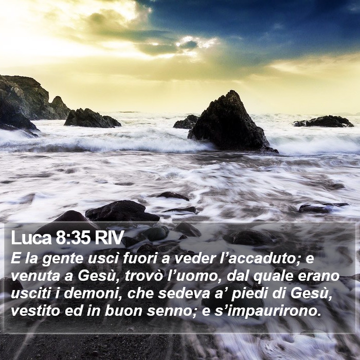 Luca 8:35 RIV Bible Study