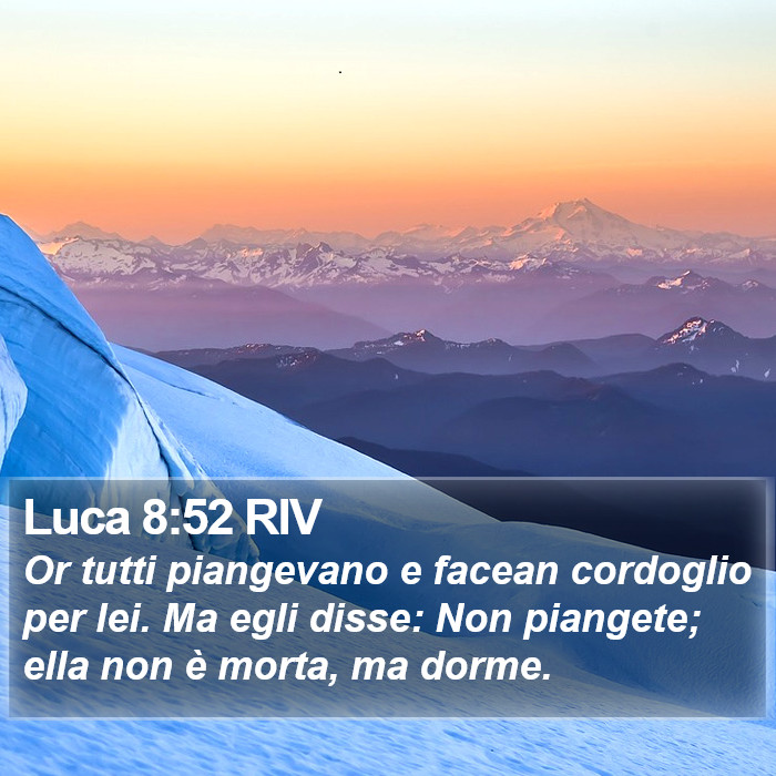 Luca 8:52 RIV Bible Study