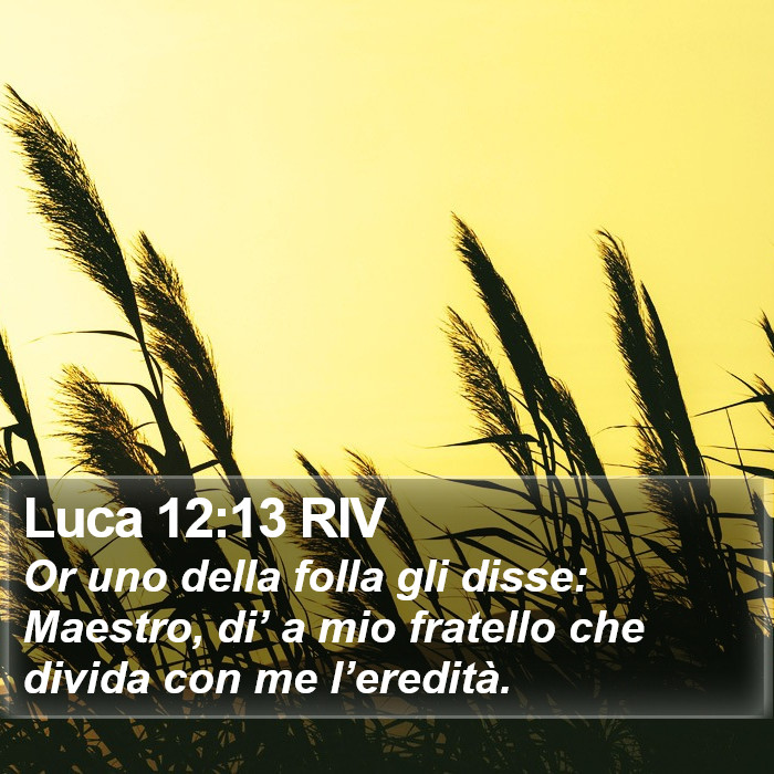 Luca 12:13 RIV Bible Study