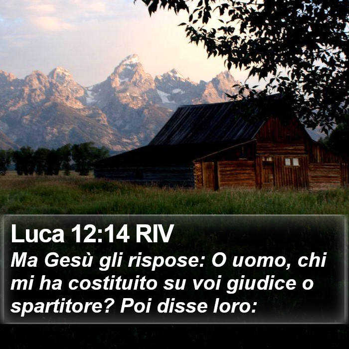 Luca 12:14 RIV Bible Study
