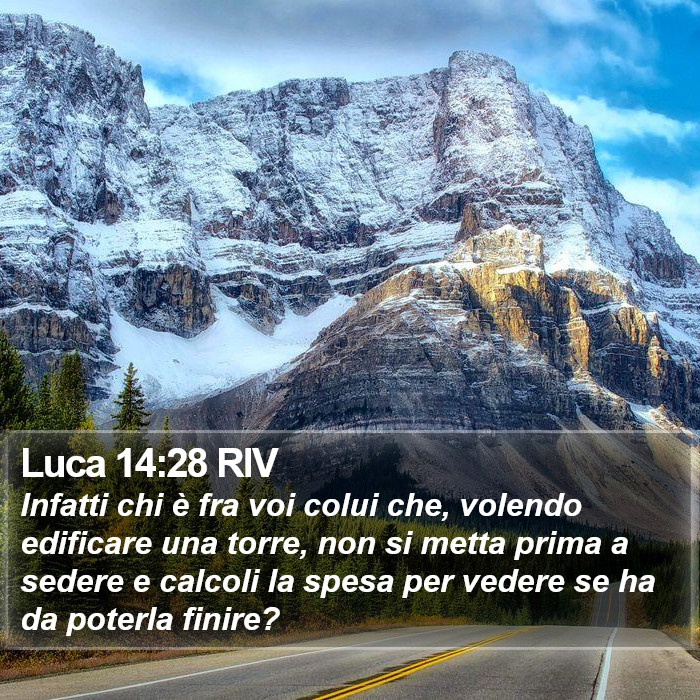 Luca 14:28 RIV Bible Study
