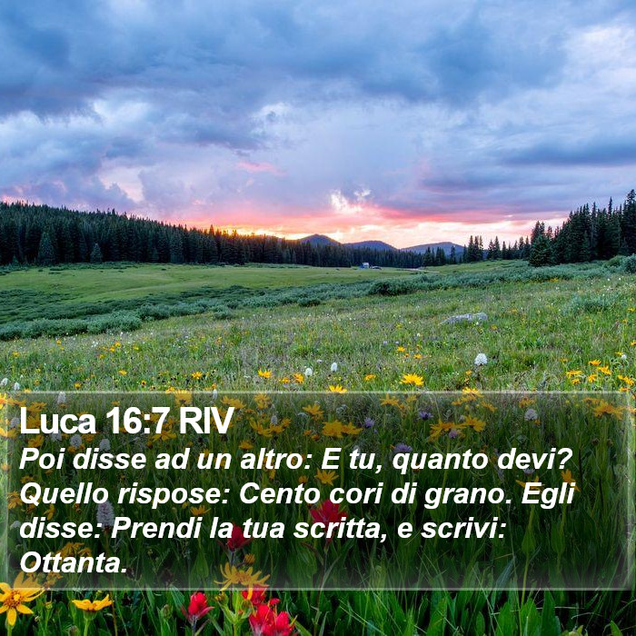 Luca 16:7 RIV Bible Study