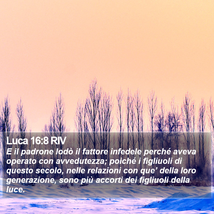 Luca 16:8 RIV Bible Study