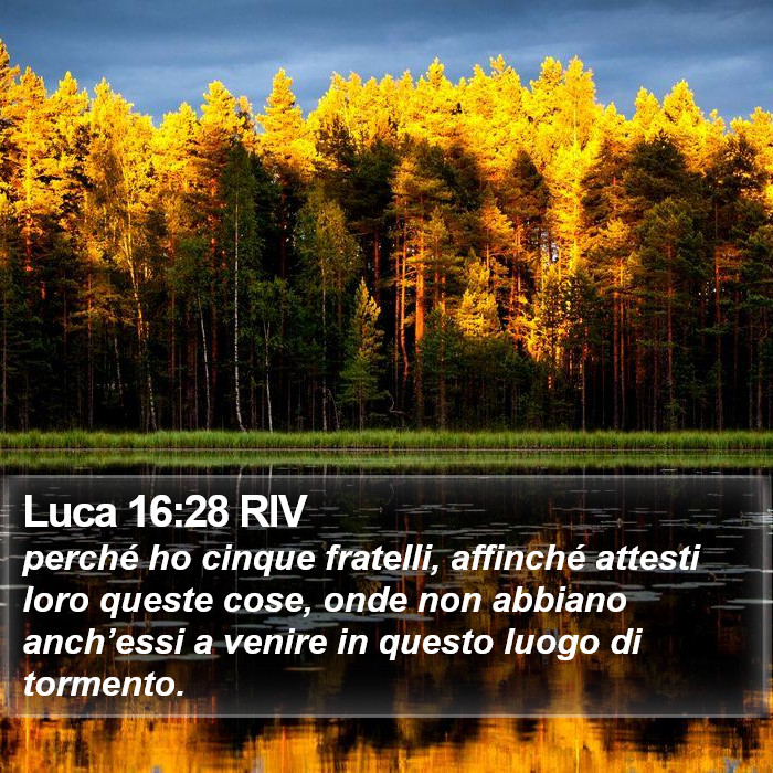 Luca 16:28 RIV Bible Study