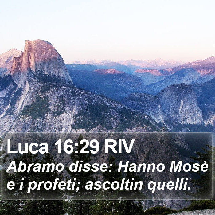 Luca 16:29 RIV Bible Study