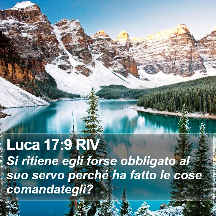 Luca 17:9 RIV Bible Study