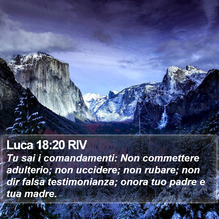 Luca 18:20 RIV Bible Study