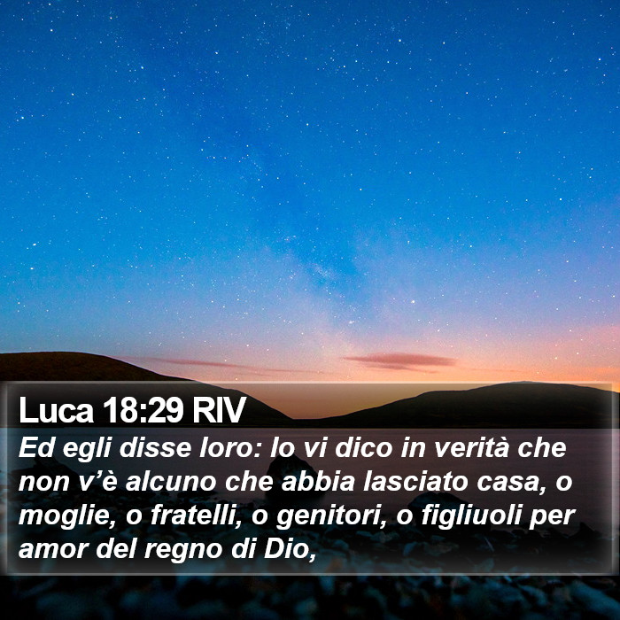 Luca 18:29 RIV Bible Study