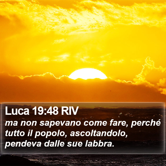 Luca 19:48 RIV Bible Study