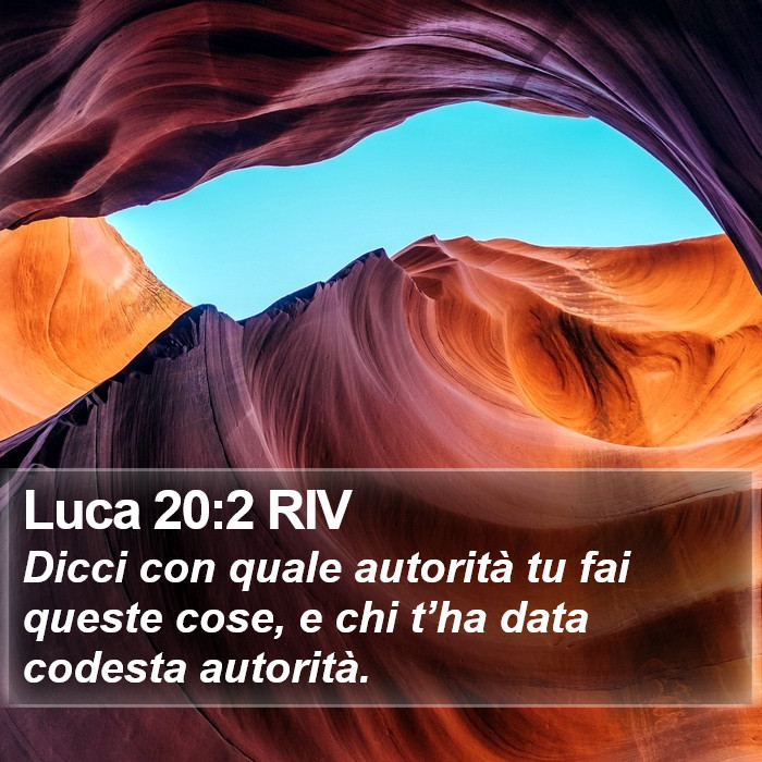 Luca 20:2 RIV Bible Study