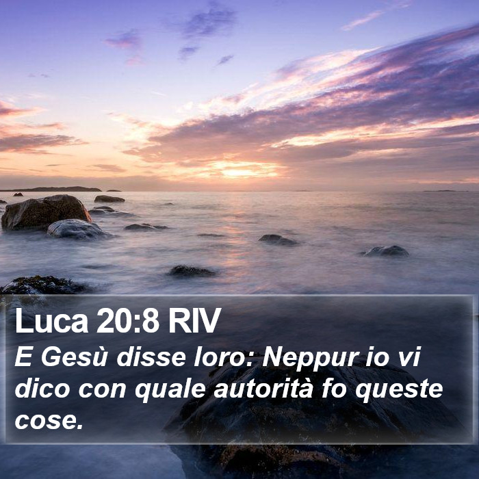 Luca 20:8 RIV Bible Study