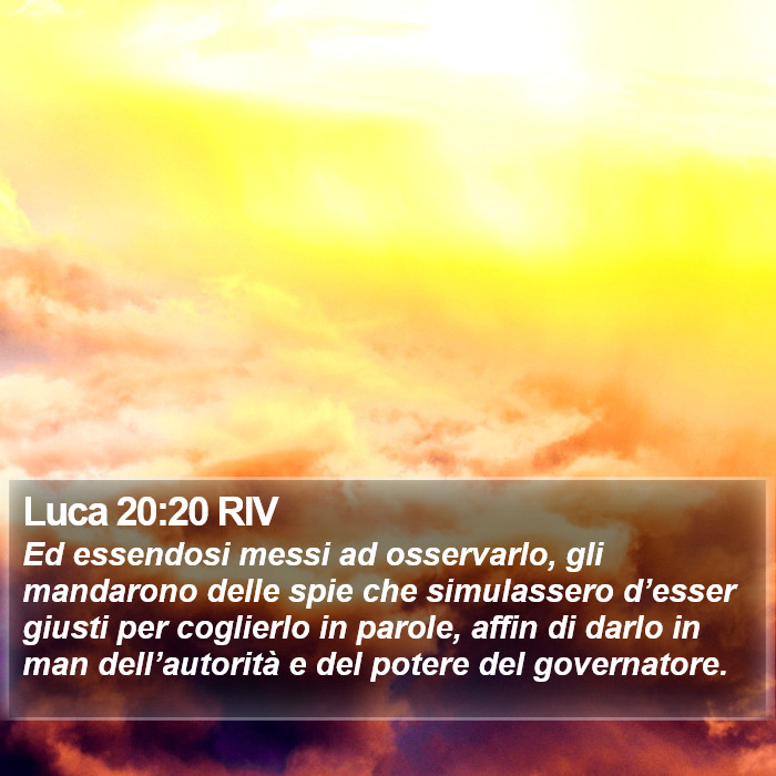 Luca 20:20 RIV Bible Study