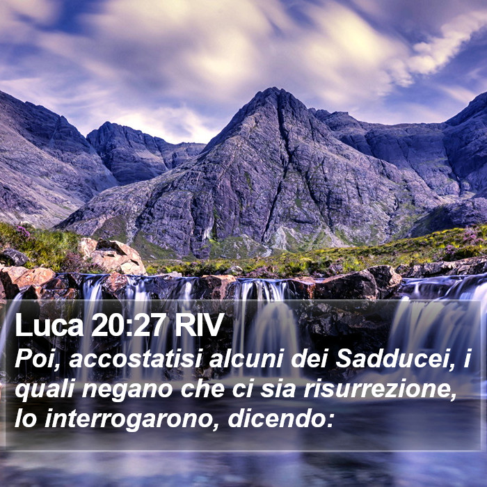 Luca 20:27 RIV Bible Study