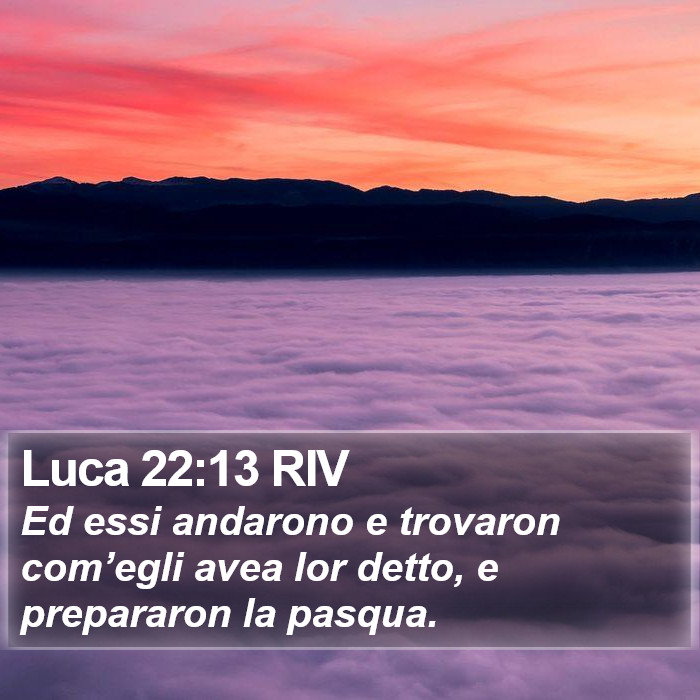 Luca 22:13 RIV Bible Study