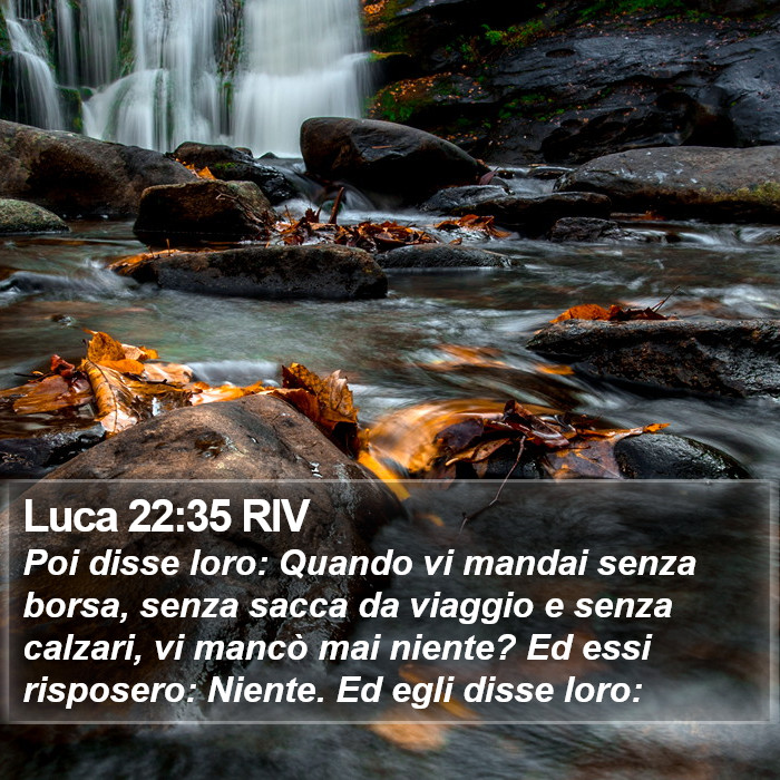 Luca 22:35 RIV Bible Study