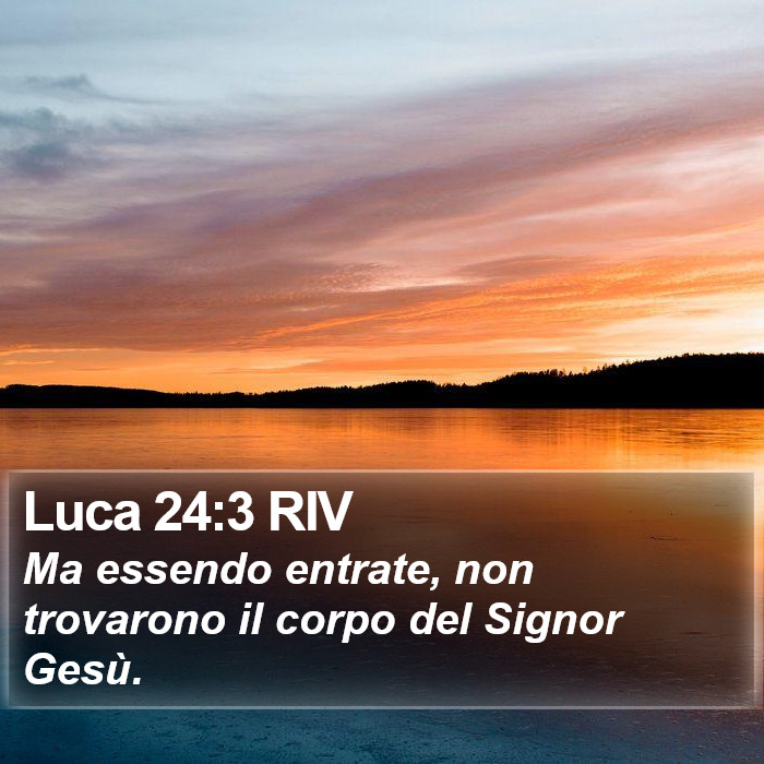 Luca 24:3 RIV Bible Study