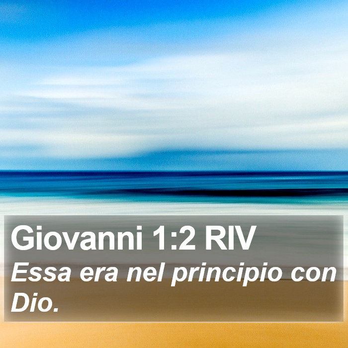 Giovanni 1:2 RIV Bible Study