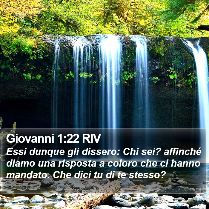 Giovanni 1:22 RIV Bible Study