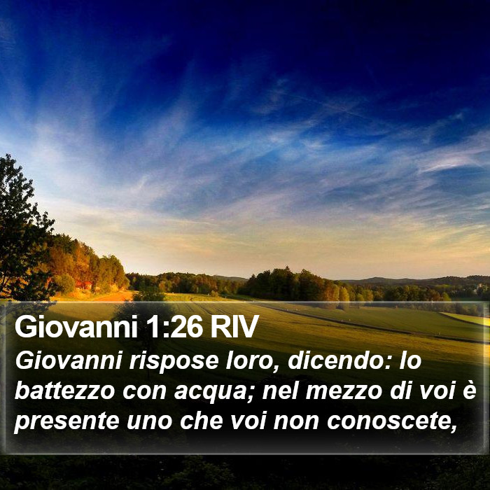 Giovanni 1:26 RIV Bible Study