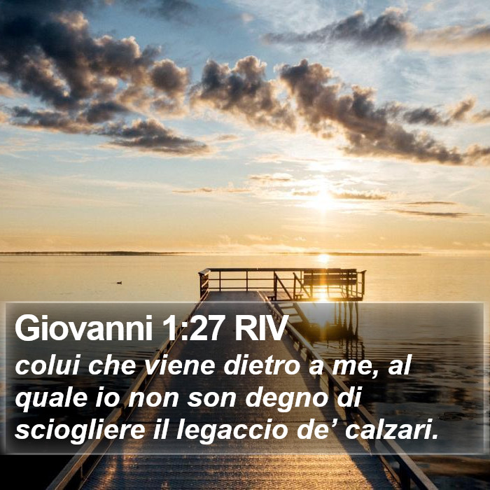 Giovanni 1:27 RIV Bible Study