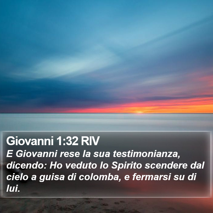 Giovanni 1:32 RIV Bible Study