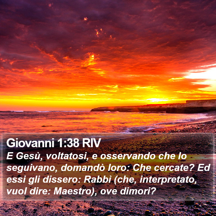 Giovanni 1:38 RIV Bible Study