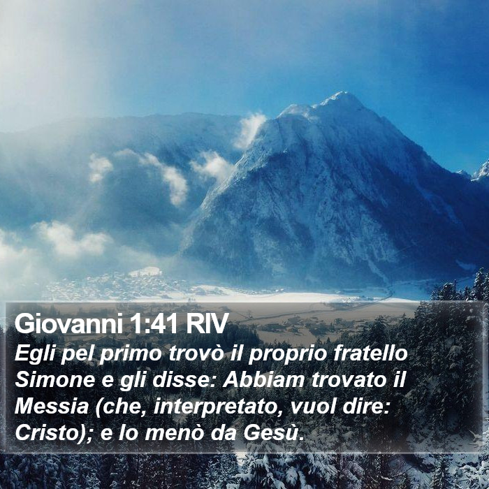 Giovanni 1:41 RIV Bible Study